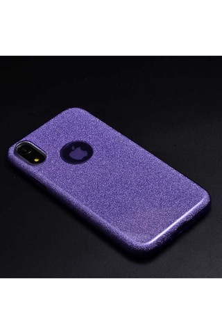 Apple Uyumlu iPhone Xr 6.1 Kılıf Zore Shining Silikon Mor