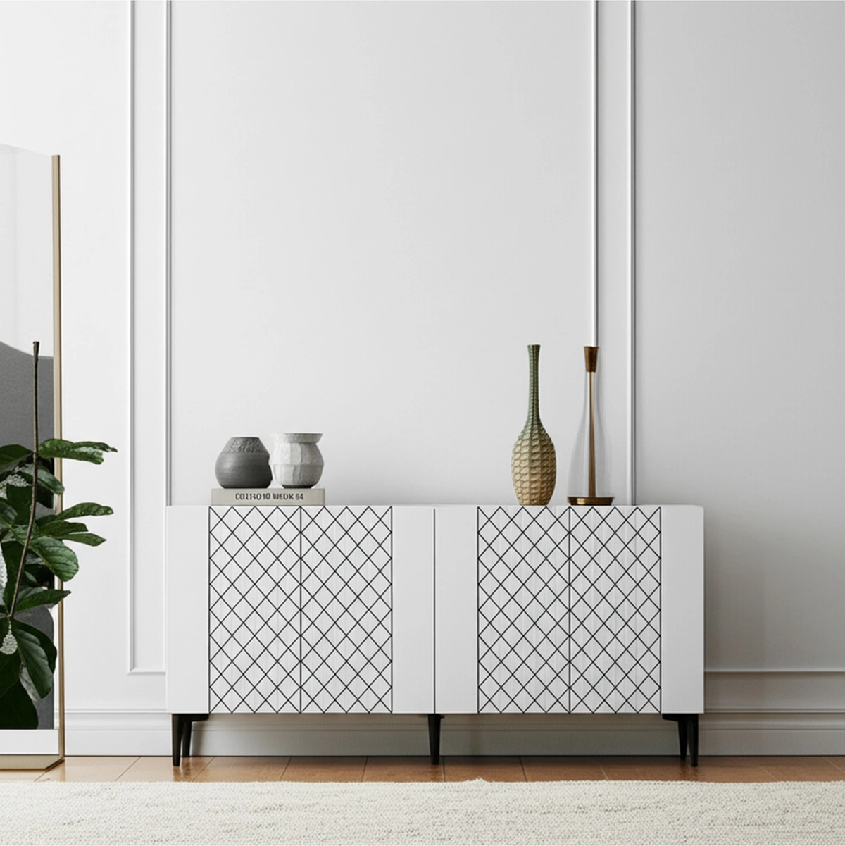 Ka1512b Resso Konsol, Tv Sehpası Beyaz 150cm