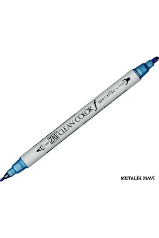 Zig Clean Color Çift Uçlu Keçe Kalem Tcs-8000 Gümüş