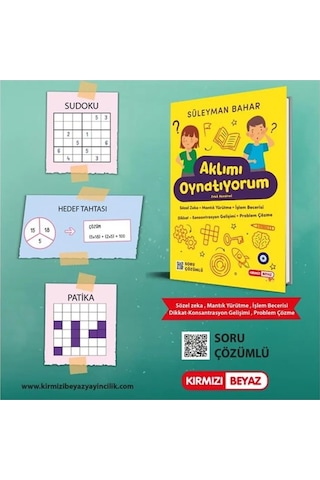 Kırmızı Beyaz Aklımı Oynatıyorum Çözümlü Dikkat Zeka Mantık Konsantrasyon Zeka Akademisi Kitabı