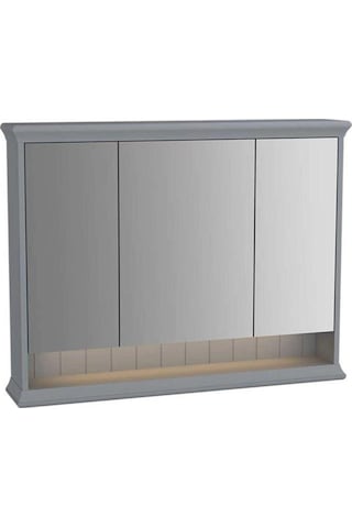 VitrA Valarte Aydınlatmalı Dolaplı Ayna 100 Cm Mat Gri 62235 Krom