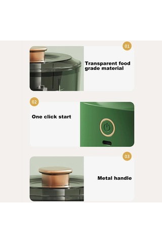 Cbtx Jrq-01 Ev Kablosuz Elektrikli Kıyma Makinesi Mutfak Sarımsak Doğrama Makinesi, Boyut: Çift Tıklama Yeşil