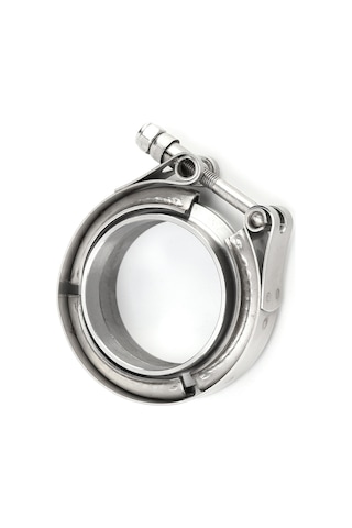 Geeroyoo 2.25 İnç V Tipi Amerikan Boru Klipsi + 2 Adet Flanş, 304 Paslanmaz Çelik, Turbo Egzos Sistemi İçin Kaynak Ve Sabitleme Uygulaması