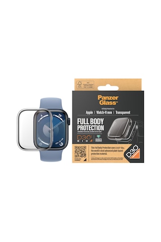 Apple Uyumlu Watch Series 9 41mm Şeffaf D3o Full Body Çerçeveli Ekran Koruyucu