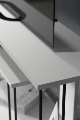Tv Sehpası Tv Ünitesi Raflı 140 Cm Gzd Plus Beyaz Beyaz