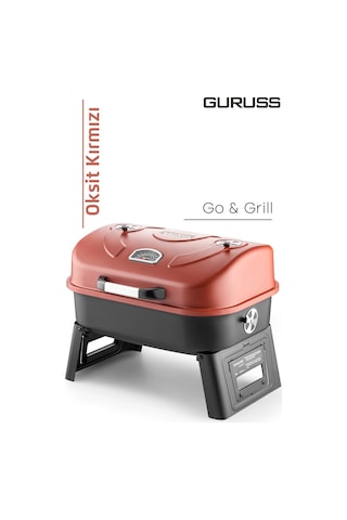 Guruss Go & Grill Barbekü Mangal Oksit Kırmızı Model:grs35