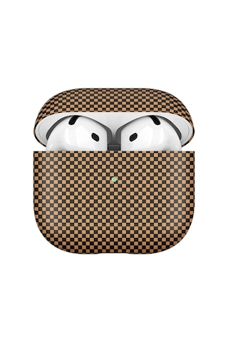 Apple Uyumlu AirPods 4 Zore Airbag 43 600d Karbon Fiber Kulaklık Kılıfı Gold