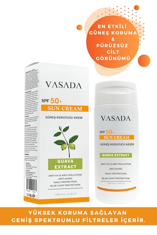 Vasada Güneş Kremi Yüksek Koruma Guava SPF50+ 50 ML