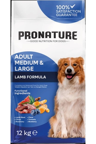 Pronature Kuzu Etli Pirinçli Yetişkin Köpek Maması 12 KG