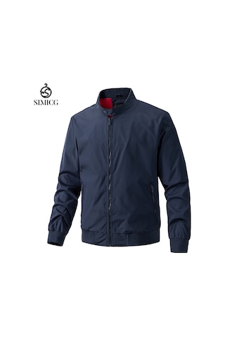 Erkek Ceket, İlkbahar Ve Sonbahar, Sade Uçuş Ceketi, Günlük Erkek Giyim Lacivert