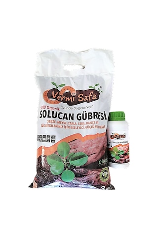 3 KG Katı + 500 ML Sıvı Organik Solucan Gübresi