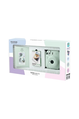 Fujifilm Instax Mini 12 Fotoğraf Makinesi + 10'lu Film + Pvc Albüm Yeşil