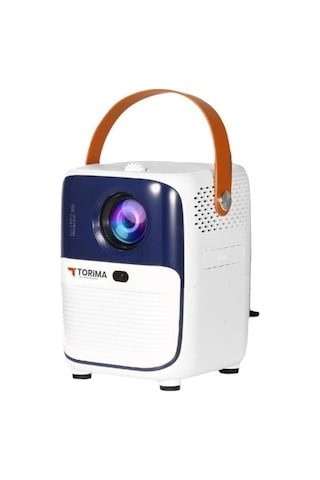 Torima T11 Bluetooth Wifi Akıllı Android Smart 4K 1080P Hoparlör Projeksiyon Cihazı Beyaz