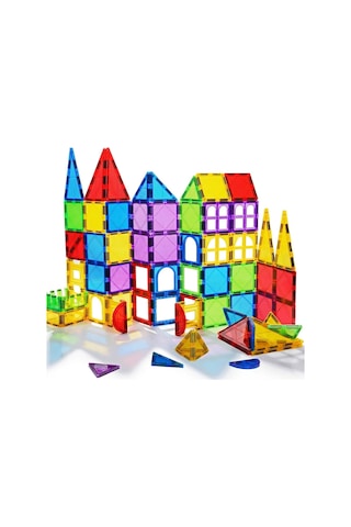 Magnet Yapı Mini Blok Seti 78 Parça Metal Kutulu - 3 Boyutlu Eğitici Stem Seti
