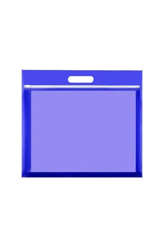 Tr Mavi Plastik Fermuarlı Proje Dosyası 35x50 Cm 1 Adet Tutmaçlı 38x55 Cm Resim Ve Proje Ödev Dosyası El Tutmalı