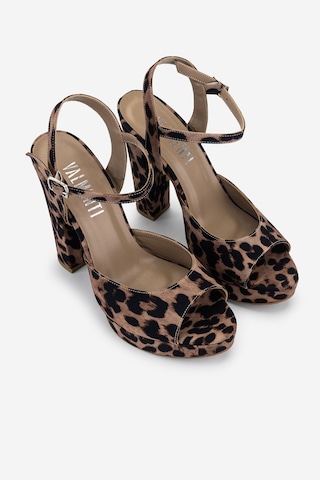 Valmenti Kadın Tekstil Leopar Topuklu Ayakkabı 828 8626 Bn Ayk Y26 Leopar Saten Çok Renkli