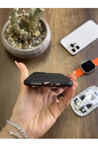 Apple iPhone 12 Pro Max Uyumlu Süper İnce Mat Ultra Thin Silikon Kılıf Siyah