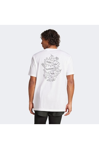 Adidas Running Chase The Runners High Graphic Erkek Beyaz Koşu T-shirt Jy8629