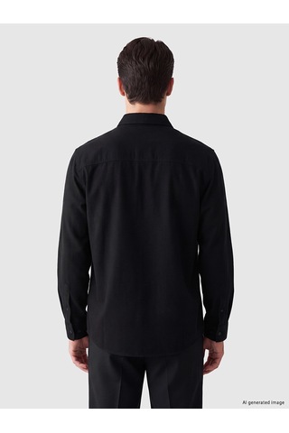 Lcw Eco Siyah Regular Fit Erkek Gömlek Ceket