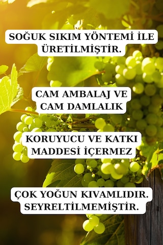Üzüm Çekirdeği Yağı 3 X 20 Ml -%100 Seyreltilmemiş, Doğal Soğuk Sıkım Sabit Yağ 20 ML