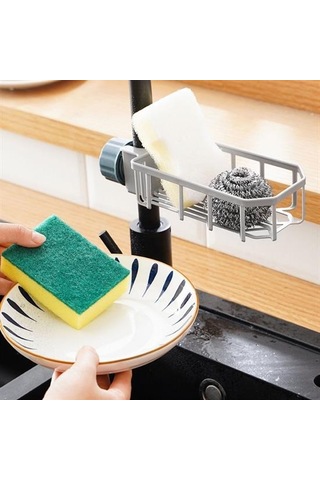 Musluk Kenarı Plastik Süngerlik Sabunluk Mutfak Düzenleyici Sünge Çok Renkli