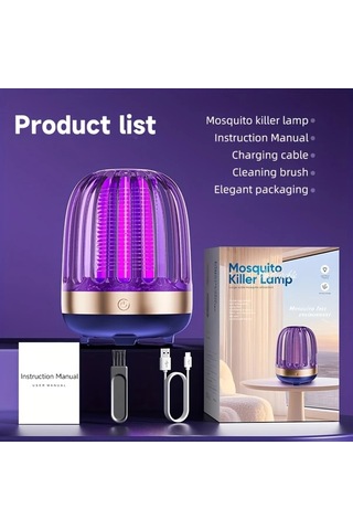 Motion003 Bej 2 İn 1 Usb Sarj Edilebilir Sivrisinek Oldurucu Lamba 360 Uv Sivrisinek Kovucu Sessiz Tasinabilir Ic Dis Mekan Elektrikli Bocek Lambasi