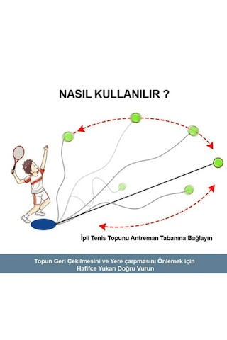 Pros Pro İpli Go & Back Antrenman Ve Eğitim Tenis Topu Seti Mavi P310bl