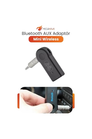Bluetooth Aux Adaptör Araç İçi Kablosuz Müzik Alıcı Handsfree Mini Wireless Receiver