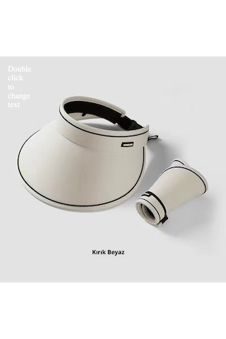 Snapbuy UV Korumalı Yazlık Kadın Vizör Şapka - Kırık Beyaz