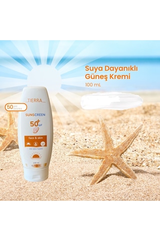 Tierra Yüz ve Vücut Güneş Kremi SPF50+ 100 ML