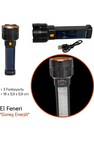 Carub El Feneri Güneş Enerjili Çok Fonksiyonlu Br4456054