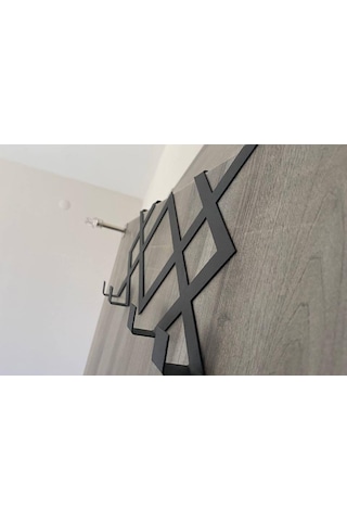 Metal Siyah Desenli Amerikan Kapı Arkası Askılık Organizer Askılık Ve Desenli Banyo Kapı Arkası
