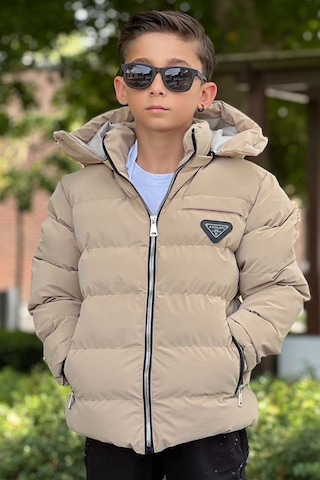 Pina Kids Erkek Çocuk Çıkarılabilir Kapüşonlu Su Geçirmez Nova Kışlık Mont Km4012 Camel