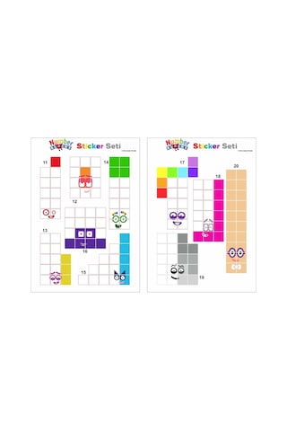 Number Blocks Matematik Eğitici Birim Küp Snapcubes /11-20 Sticker 155 Pcs