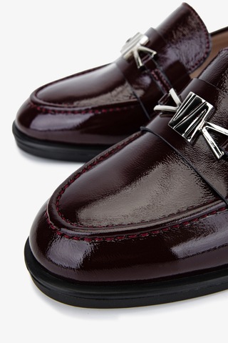 Valmenti Kadın Hakiki Deri Bordo Loafer Ayakkabı 33 15035 Bn Ayk Sk25-26 Bordo Kırısık Rugan Bordo