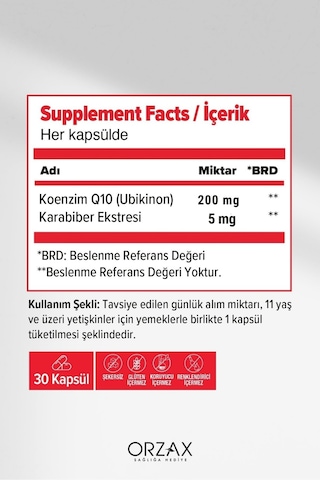 Ocean Koenzim Q10 200 Mg 30 Kapsül X 2 Adet