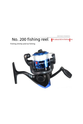 Mufunye Deukıo 200 Modeli Spinning Olta Makinesi - Mini Buz Balıkçılığı İçin电镀 Altın, Çelik İp Dahil, Toptan Satış