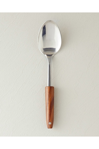 English Home Woody Spoon Çelik Servis Kaşığı Kahve