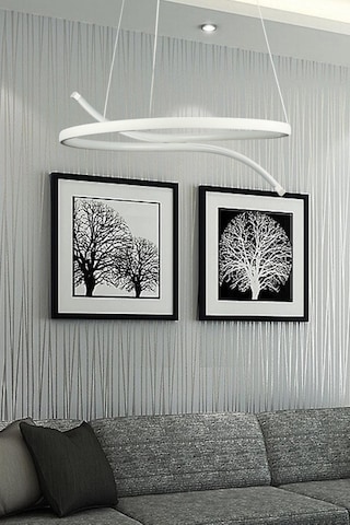 Snake Beyaz Renk Beyaz Ledli - Cafe - Mutfak - Salon Led Avize Beyaz