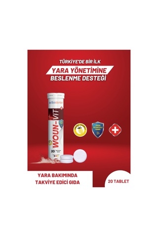 Actomins Woun-Vit Takviye Edici Gıda 20 Efervesan Tablet