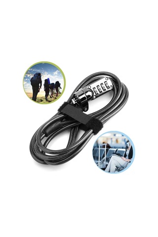 Konesam Yeniden Ayarlandırabilir 4 Basamaklı Kodlu Bilgisayar Kilitleri, Kaliteli Çelik Tel Ve Çinko Alaşımlı Kilitleyici, 2 Metre Uzunlukta Pvc Kapaklı, Anahtarsız Güvenlik Sistemi