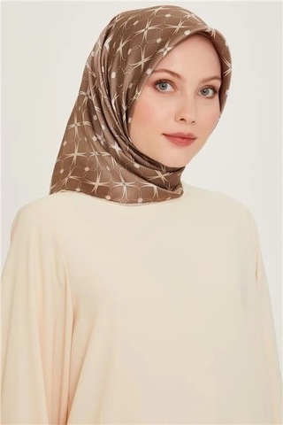 Armine Dj Saf İpek Eşarp 9207d S 31 Kahverengi