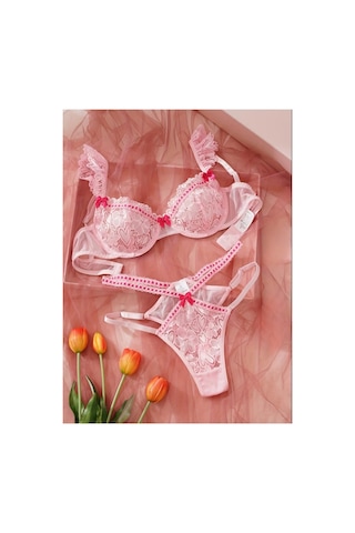 Lilly Rosé Lace Affair Lingerie Set Pembe Pembe Lilly Rosé Lace Affair Lingerie Set Pembe Pembe