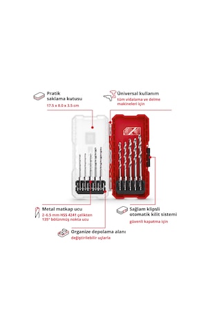 Einhell S-CASE 10 parça Metal Matkap Ucu Seti - 49108723