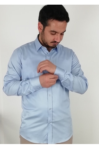 Tousus Slim Fit Açık Mavi Erkek Gömlek Slm-5076-tss