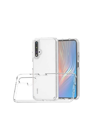 Huawei Nova 5T Kılıf Zore Coss Şeffaf Sert Silikon Kılıf Renksiz