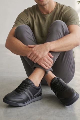 In Step Premium Serisi Siyah Çizgili Unısex Sneaker Günlük Spor Ayakkabı