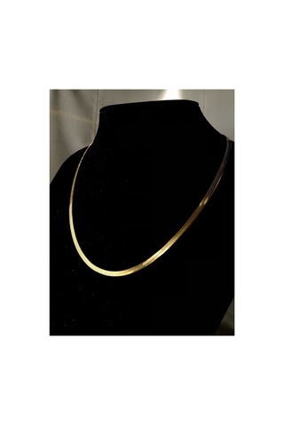 Nature Kalın Düz Yılan 45 Cm Gold İtalyan Zincir Gold - 582795844 Gold