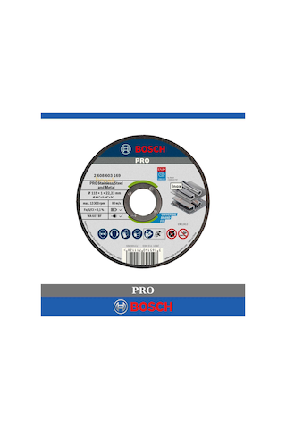 Bosch Pro 115x1 Mm Paslanmaz Ve Metal Kesme Taşı 25 Li Paket 2608603169