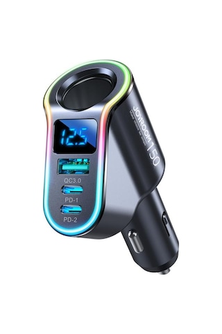 Joyroom 150w 4 Port Led Ekranlı Araç Şarj